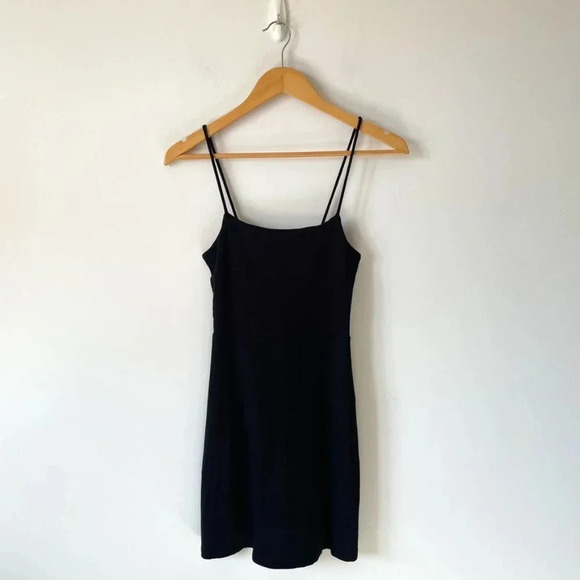 Aritzia Sunday Best BLACK Addy Ribbed Skinny Strap Bodycon Mini Dress  Small - Picture 2 of 6